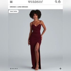 Windsor, Sasha Formal High-Slit Wrap Dress